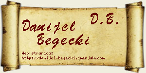Danijel Begečki vizit kartica